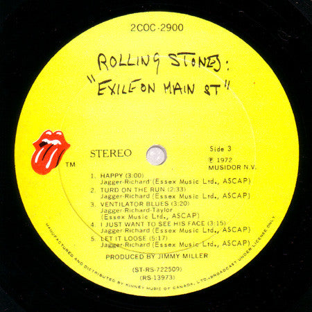 The Rolling Stones : Exile On Main St. (2xLP, Album, Gat)