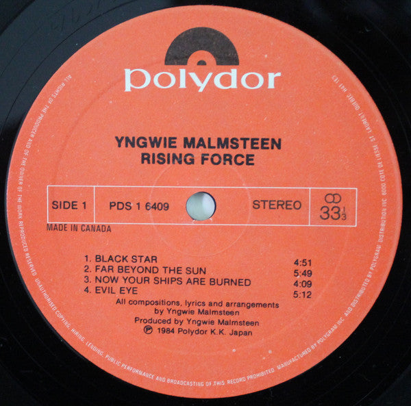 Yngwie Malmsteen : Rising Force (LP, Album)