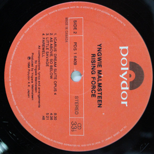 Yngwie Malmsteen : Rising Force (LP, Album)