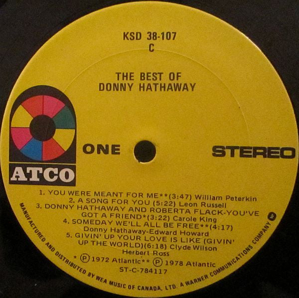 Donny Hathaway : The Best Of Donny Hathaway (LP, Comp)