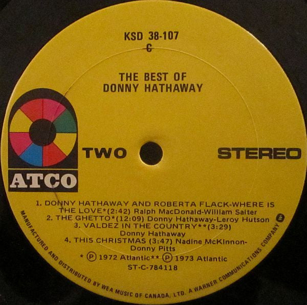 Donny Hathaway : The Best Of Donny Hathaway (LP, Comp)