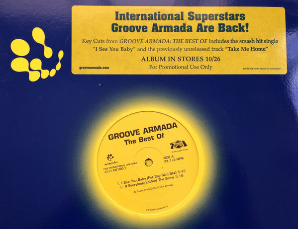 Groove Armada : The Best Of (2xLP, Comp, Promo)