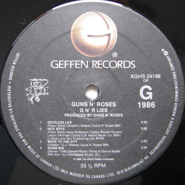 Guns N' Roses : G N' R Lies (LP, Album, Bro)
