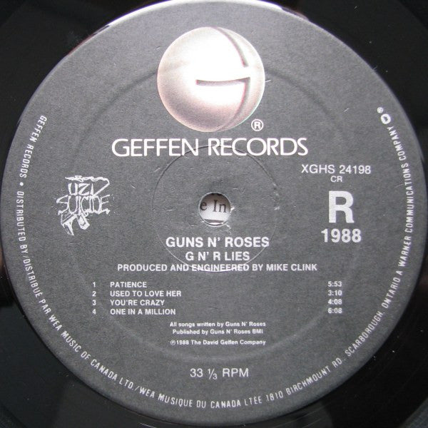 Guns N' Roses : G N' R Lies (LP, Album, Bro)
