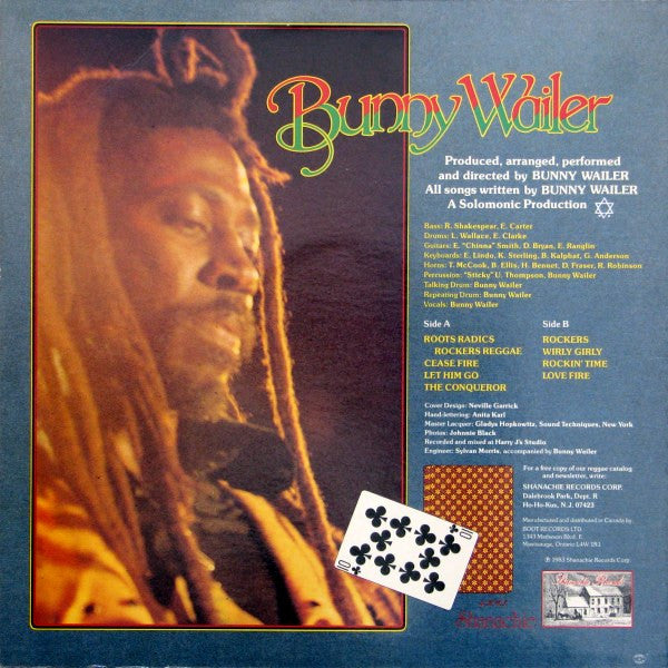 Bunny Wailer : Roots Radics Rockers Reggae (LP, Album)