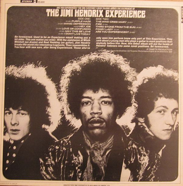 The Jimi Hendrix Experience : Are You Experienced (LP, Album, RE)