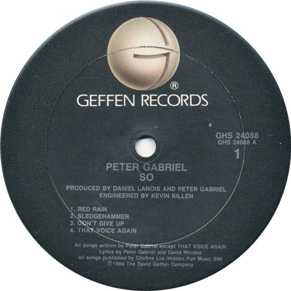 Peter Gabriel : So (LP, Album, Clu)
