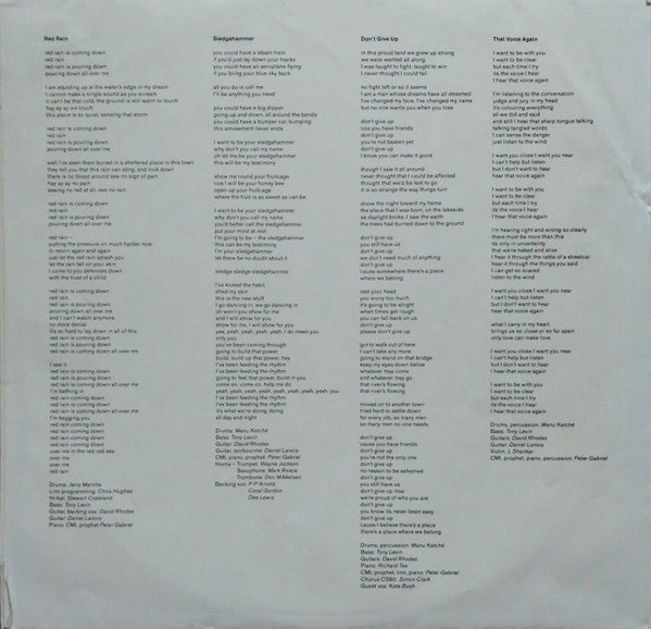 Peter Gabriel : So (LP, Album, Clu)