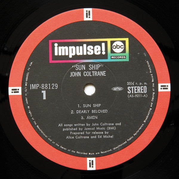John Coltrane : Sun Ship (LP, Album, RE, Gat)