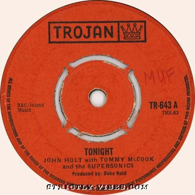 John Holt With Tommy McCook & The Supersonics : Tonight (7", Single)
