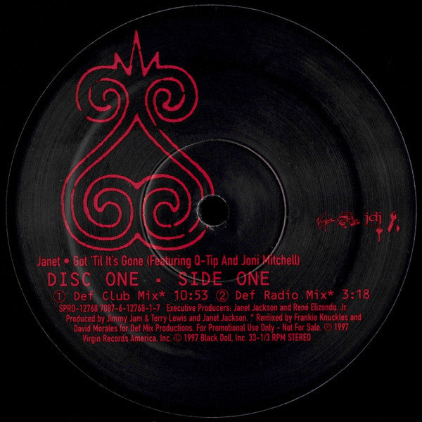 Janet Jackson Featuring Q-Tip And Joni Mitchell : Got 'Til It's Gone (2x12", Promo, Gat)