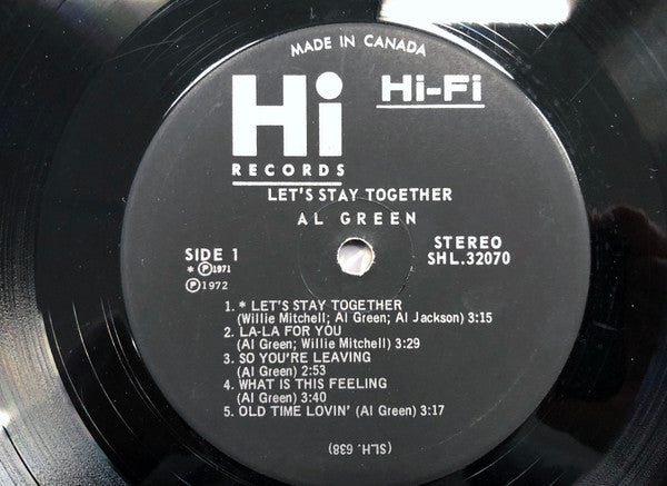 Al Green : Let's Stay Together (LP, Album)