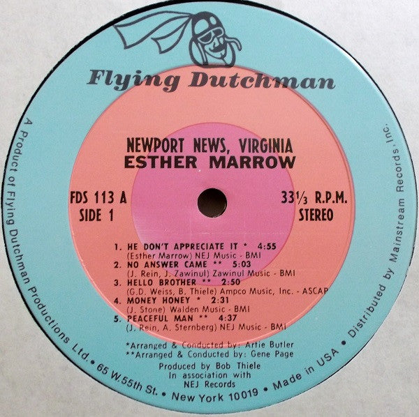 Esther Marrow : Newport News, Virginia (LP, Album, Gat)