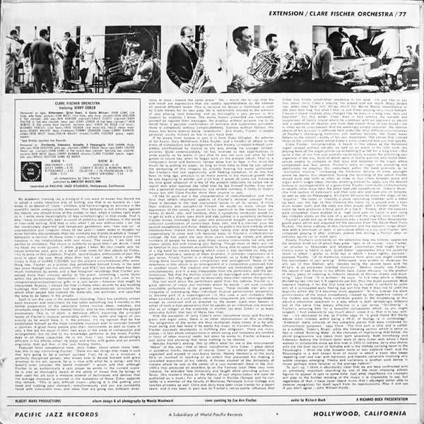 Clare Fischer Orchestra* : Extension (LP, Album)
