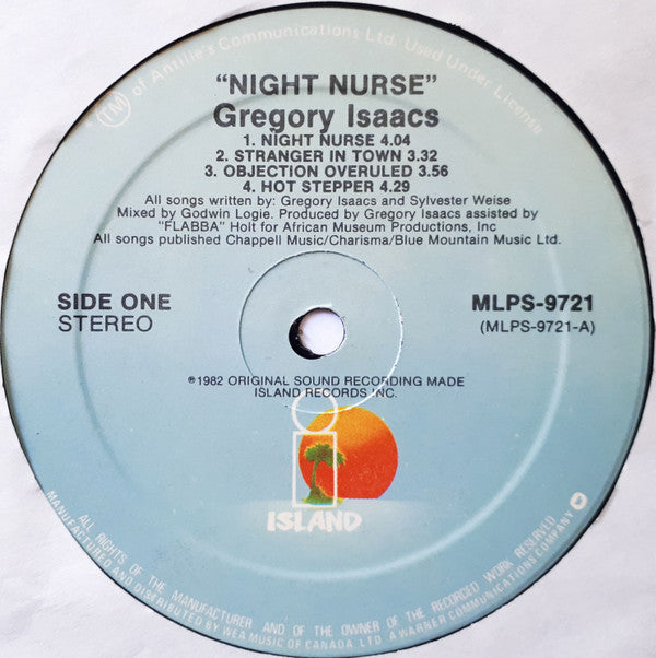 Gregory Isaacs : Night Nurse (LP, Album)