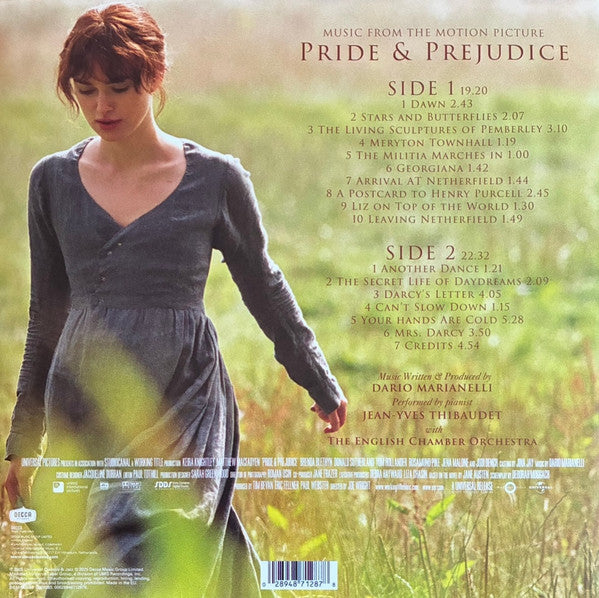 Dario Marianelli, Jean-Yves Thibaudet : Pride & Prejudice (Music From The Motion Picture) (LP, RE, 20t)