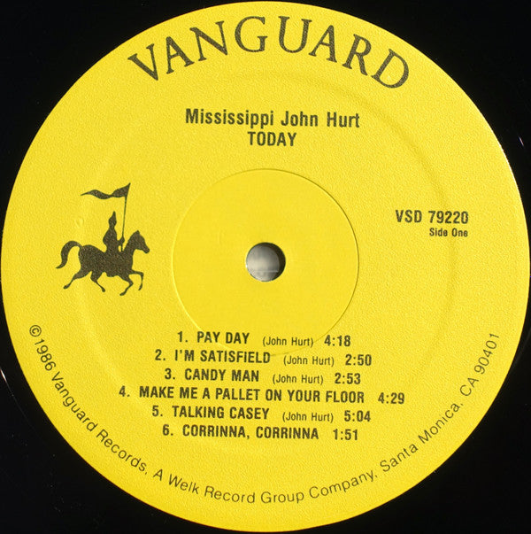 Mississippi John Hurt : Today! (LP, Album)