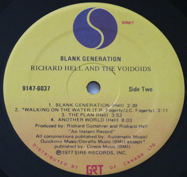 Richard Hell & The Voidoids : Blank Generation (LP, Album)