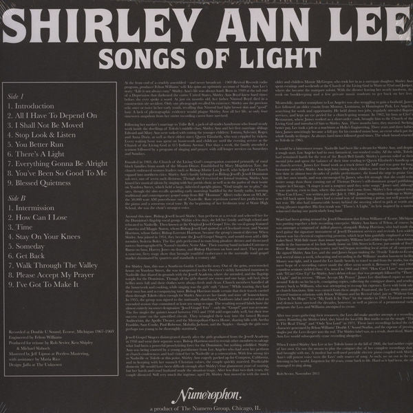 Shirley Ann Lee : Songs Of Light (LP, Comp)