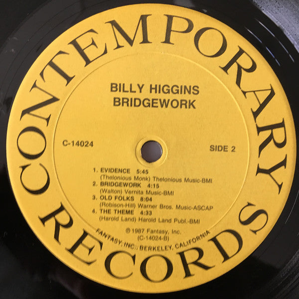 Billy Higgins : Bridgework (LP, Album)