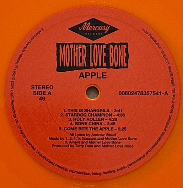 Mother Love Bone : Apple (LP, Album, RE, RM, Ora)