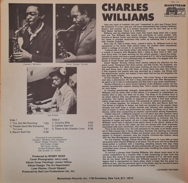 Charles Williams (15) : Charles Williams (LP, Promo, Gat)