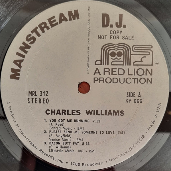 Charles Williams (15) : Charles Williams (LP, Promo, Gat)