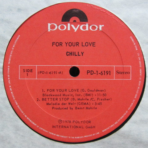 Chilly : For Your Love (LP, Album)