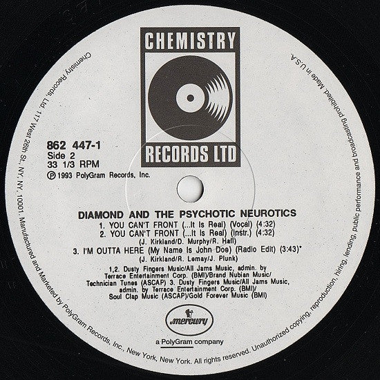 Diamond D And The Psychotic Neurotics : What U Heard (12", Single)