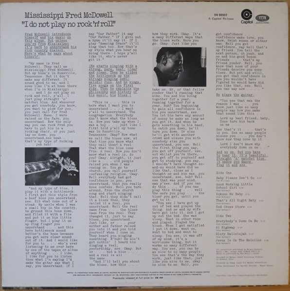 Fred McDowell : I Do Not Play No Rock 'N' Roll (LP, Album, RE)