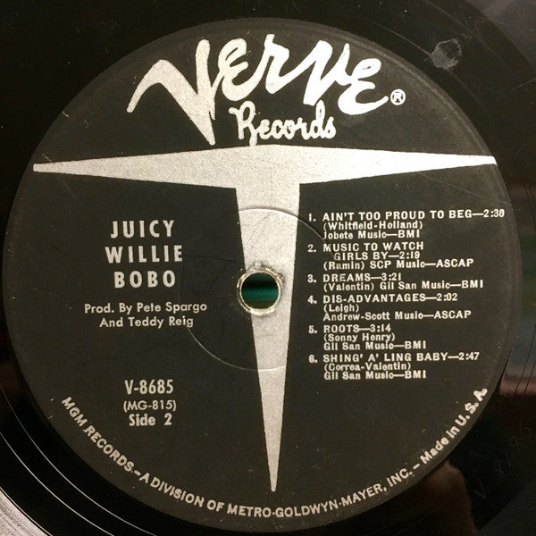 Willie Bobo : Juicy (LP, Album, Mono)