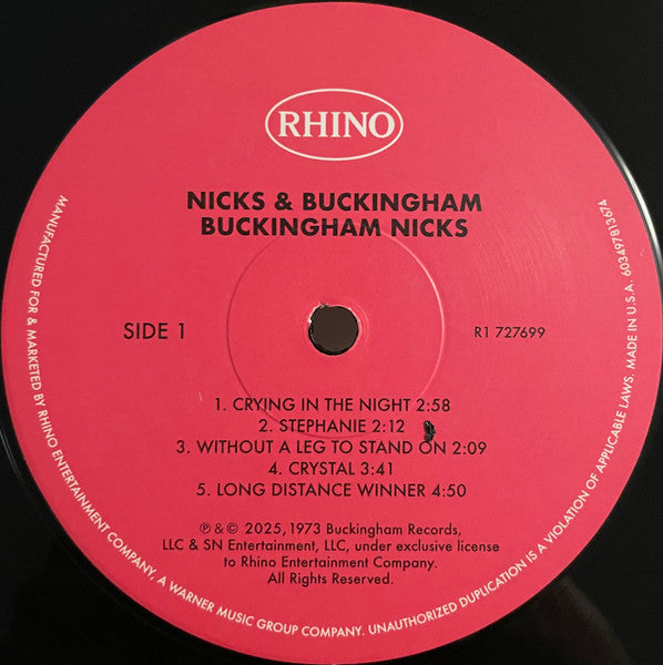 Buckingham Nicks : Buckingham Nicks (LP, Album, RE, RM, Gat)