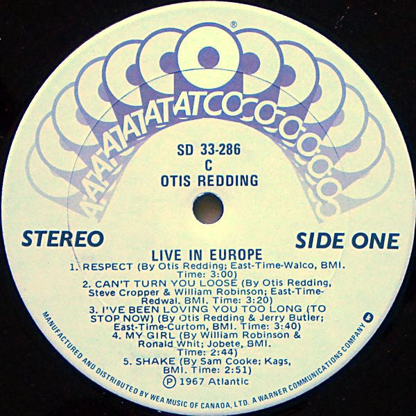 Otis Redding : Otis Redding Live In Europe (LP, Album, RE)