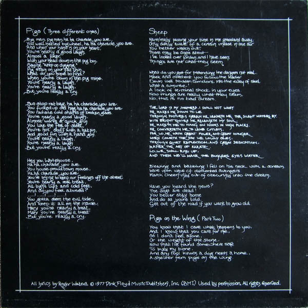 Pink Floyd : Animals (LP, Album)