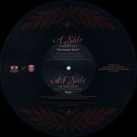 Atmosphere (2) / The Uncluded : Someday Soon / Bats (10", Num, Pic)