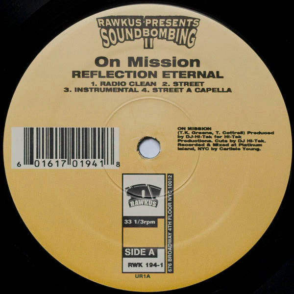 Reflection Eternal / Shabaam Sahdeeq F/ Cocoa Brovaz : On Mission / Every Rhyme I Write (12")