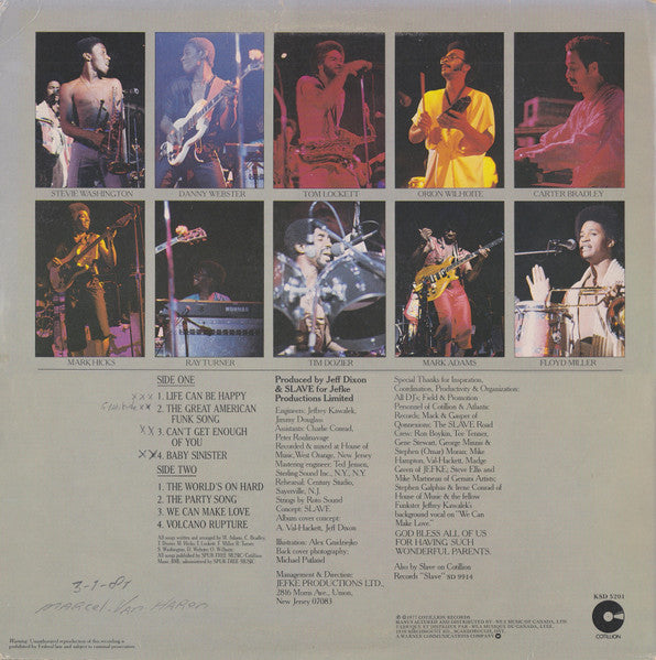 Slave : The Hardness Of The World (LP, Album)