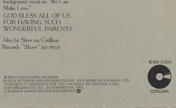 Slave : The Hardness Of The World (LP, Album)