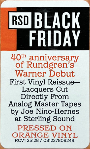 Todd Rundgren : A Cappella (LP, Album, RSD, RE, Ora)