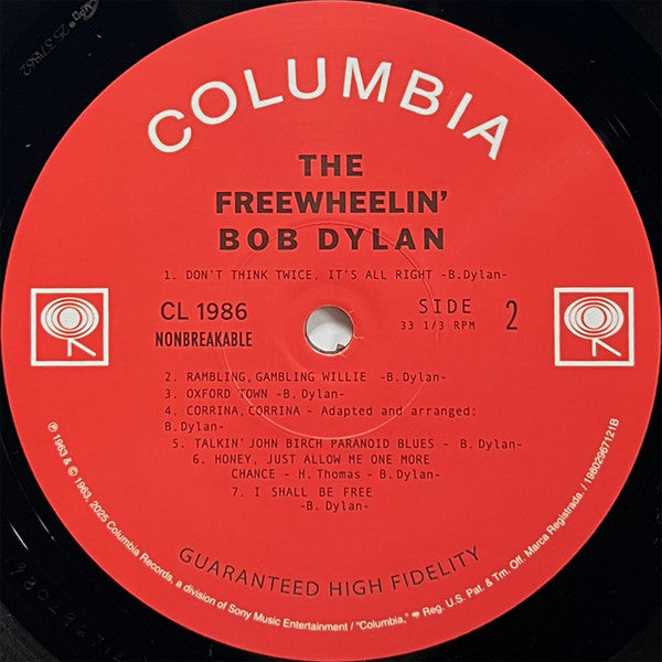 Bob Dylan : The Freewheelin' Bob Dylan (LP, Album, RSD, Mono, RE)