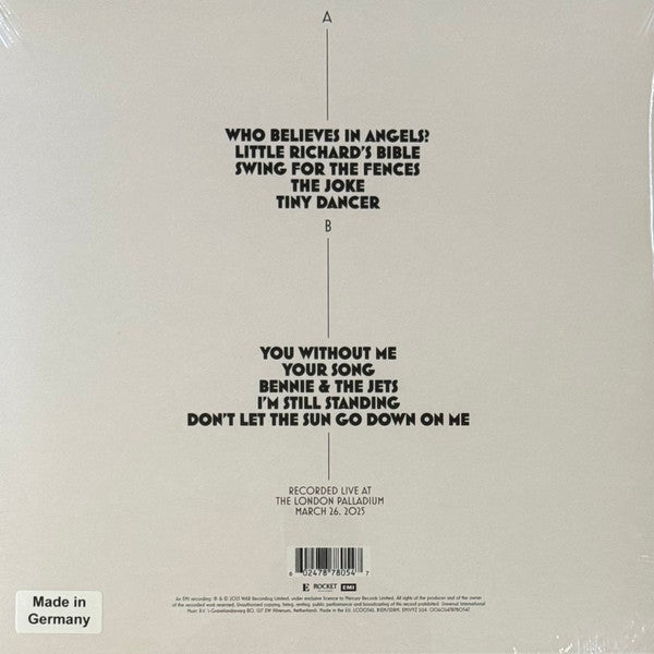 Elton John & Brandi Carlile : Who Believes In Angels? Live At The London Palladium (LP, Album, RSD, Ltd)