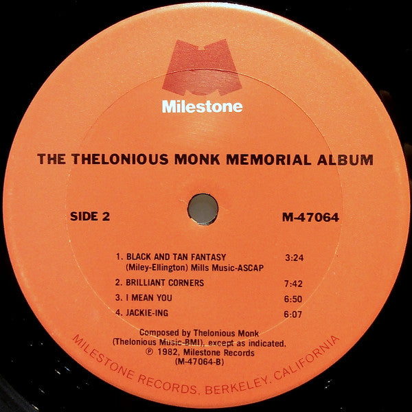 Thelonious Monk : The Thelonious Monk Memorial Album (2xLP, Comp, Mono, Gat)