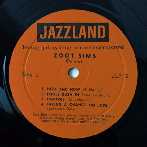 The Zoot Sims Quintet : Zoot Sims (LP, Album, Mono, RE)