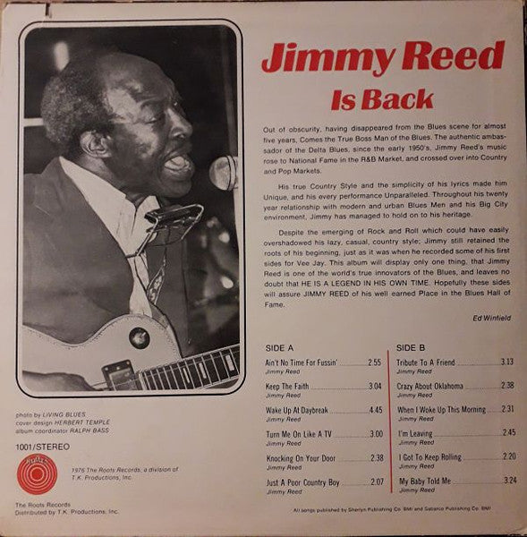Jimmy Reed : Is Back (LP, Album)