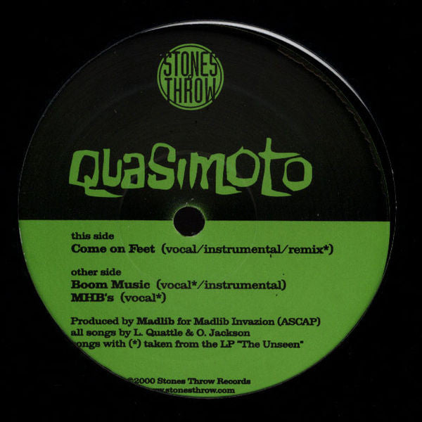 Quasimoto : Come On Feet (12", RP)