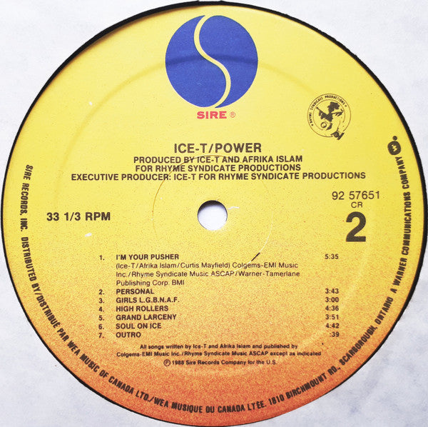 Ice-T : Power (LP, Album)