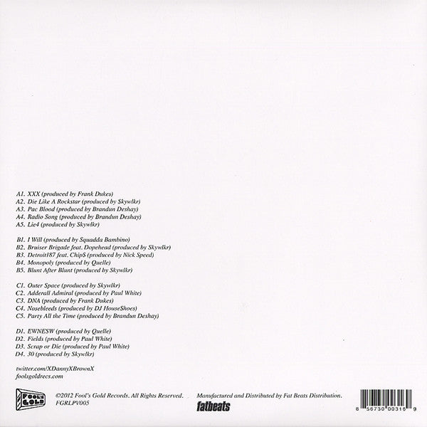 Danny Brown (2) : XXX (2xLP, Album)