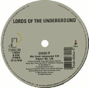 Lords Of The Underground : Check It (12")