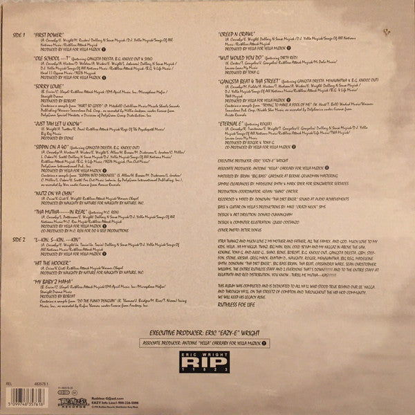 Eazy-E : Str8 Off Tha Streetz Of Muthaphukkin Compton (LP, Album)