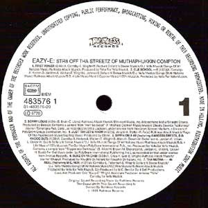 Eazy-E : Str8 Off Tha Streetz Of Muthaphukkin Compton (LP, Album)